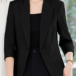 Casual Thin Seven-Point Sleeve Blazer - liwisi
