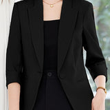 Casual Thin Seven-Point Sleeve Blazer - liwisi