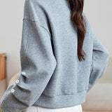 Casual Double-Layer Polo Collar Pleated Loose Long-Sleeve Hoodie - liwisi
