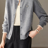 Exquisite Commuter Ruffled Lace Long Sleeve Knit Cardigan