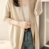 V-Neck Casual Layered Knit Cardigan - 2 Colors Available