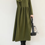 Round Neck Simple Long Maxi Flare Dress - 5 Colors Available