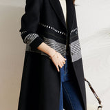 Versatile Houndstooth Wool Blend Coat