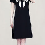 Exquisite Temperament Peter Pan Collar Bow Tie Dress