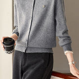 Exquisite Commuter Ruffled Lace Long Sleeve Knit Cardigan