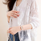 Embroidered Jacquard Drop Shoulder Sun Protection Sukajan