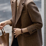 Elegant Commuter Double‑Breasted Wool Blazer