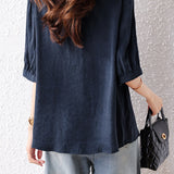 Casual Accordion Pleat Wrinkle Texture Shirt