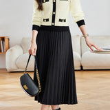 Exquisite Commuter Color-Block Fake Two-Piece Long Sleeve Dress
