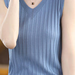 Versatile V-neck knit camisole - liwisi