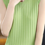 Versatile V-neck knit camisole - liwisi
