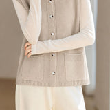Gentle Commuter Single-Breasted Pocket Knit Vest