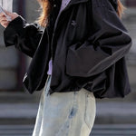 Casual Hooded Short Loose Jacket - liwisi