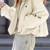 Casual Hooded Short Loose Jacket - liwisi