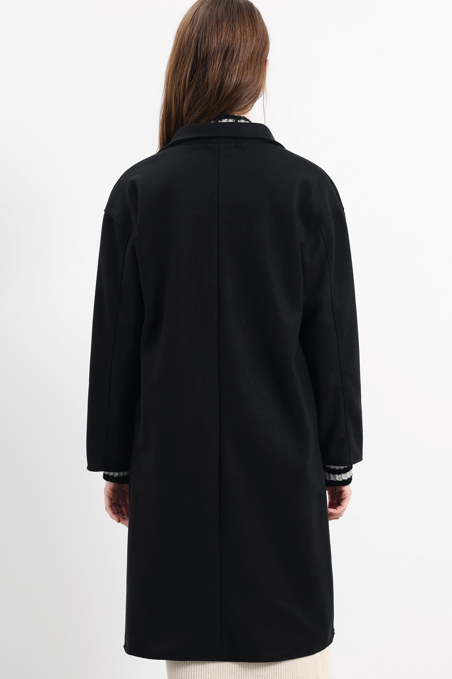 ドロップショルダーダブルブレストロングコート　3色入 - liwisi