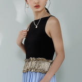 Sabrina Neck Velvet Docking Long Flare Dress