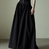 High-Waist Maxi Gathered Skants - 2 Colors Included