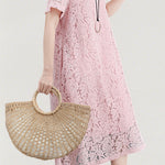 Versatile Loose-Fit Lace Dress - liwisi