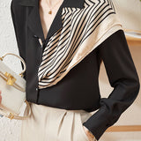 Early Autumn Elegant Office Suit Collar Long-Sleeve Shirt