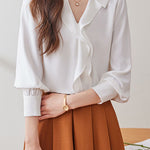 Early Autumn Stylish Office Ruffled Shirt - liwisi