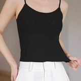 Casual Simple Cami Bra With Chest Pad - liwisi
