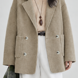 Elegant Suit Collar Double-Faced Cashmere Coat