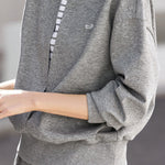 Casual Sporty Fake Two-Piece Striped Hoodie - liwisi