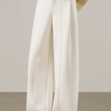 Elegant Commuter High‑Waist Wide‑Leg Pants With 3D Center Seam