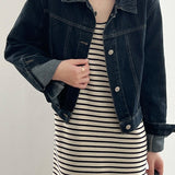 Single Breasted Denim Shirt Jacket