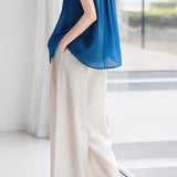 Casual Short Sleeve Shirt Wide-Leg Pants Set