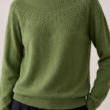 Casual Vintage Circular Woven Texture Knit Top
