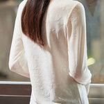 Fashionable Versatile Jacquard T-Shirt - liwisi