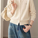 Exquisite Commuter Ruffled Lace Long Sleeve Knit Cardigan