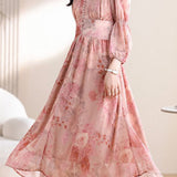Early Autumn Exquisite Floral Long-Sleeve Dress - liwisi