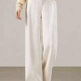 Elegant Commuter High‑Waist Wide‑Leg Pants With 3D Center Seam
