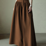 High-Waist Maxi Gathered Skants - 2 Colors Included