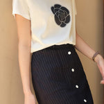 Printed versatile short sleeve T-shirt - liwisi