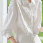 Early Autumn French-Temperament Fitted-Waist Long-Sleeve Shirt - liwisi