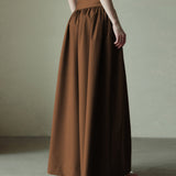 High-Waist Maxi Gathered Skants - 2 Colors Included