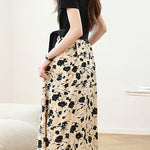 Elegant Spliced Printed Dress - liwisi