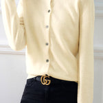 Round Neck Wool Knit Cardigan - 12 Colors Available - liwisi