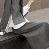 Casual Color Block Sweatshirt and Skirt Set