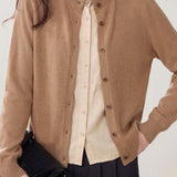 Casual Fake Two-Part Knit Cardigan With Shirt Splicing