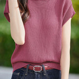 Casual flutter sleeve knit top