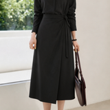 Elegant Chiffon Tie Half-Placket Dress