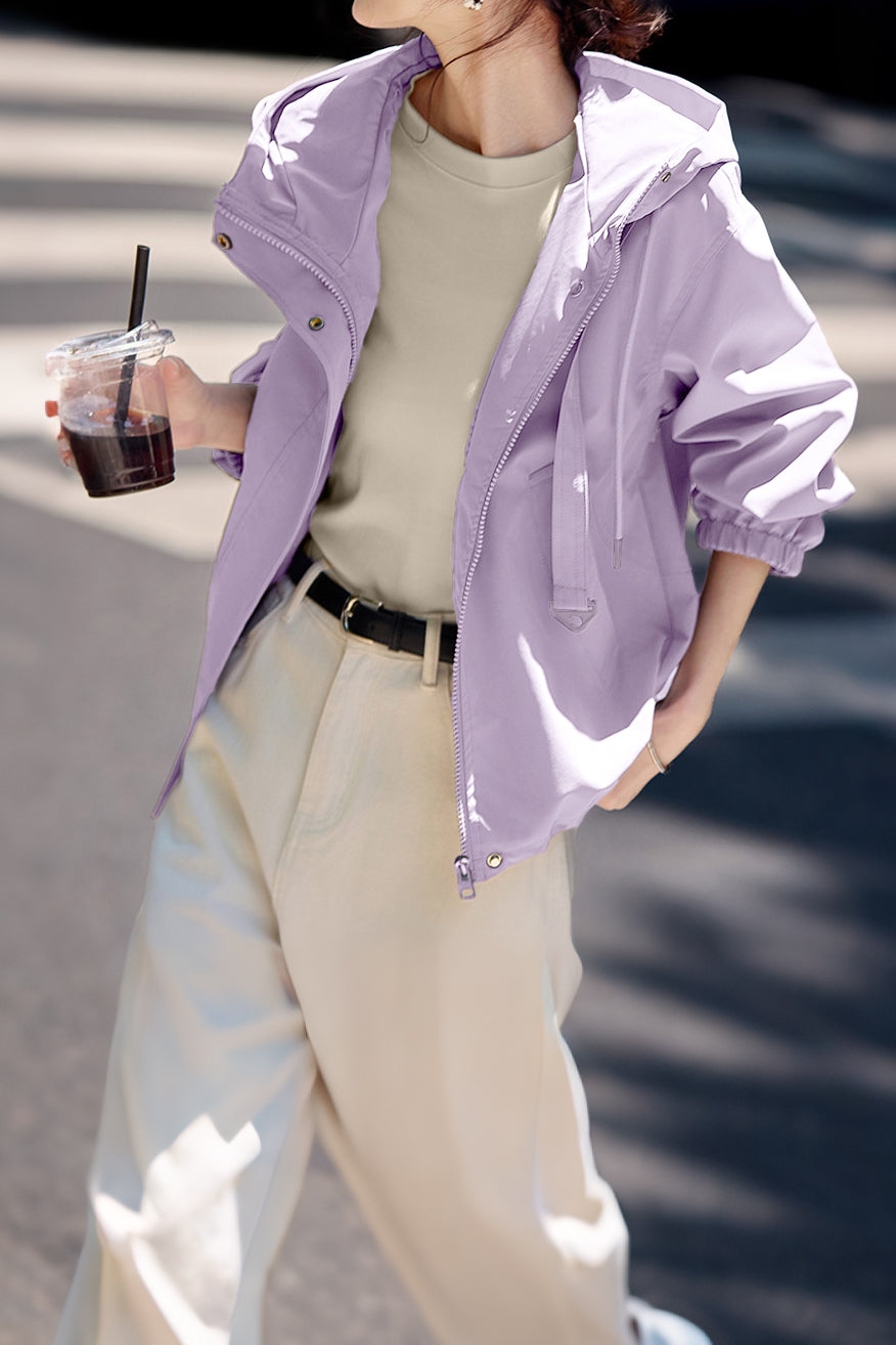 Casual Hooded Short Loose Jacket - liwisi