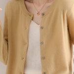 Round Neck Wool Knit Cardigan - 12 Colors Available - liwisi