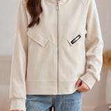 Casual Hooded Zipper Long Sleeve Sweatshirt Coat