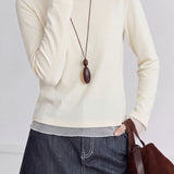 Casual Fake Two-Piece Mesh Spliced Shirt