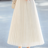 Exquisite Date‑Style High‑Waist A‑Line Long Midi Skirt